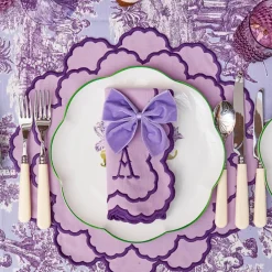 Lilac Velvet Napkin Bows (Set of 4)