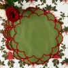 Lily Green & Red Placemats (Set of 4)