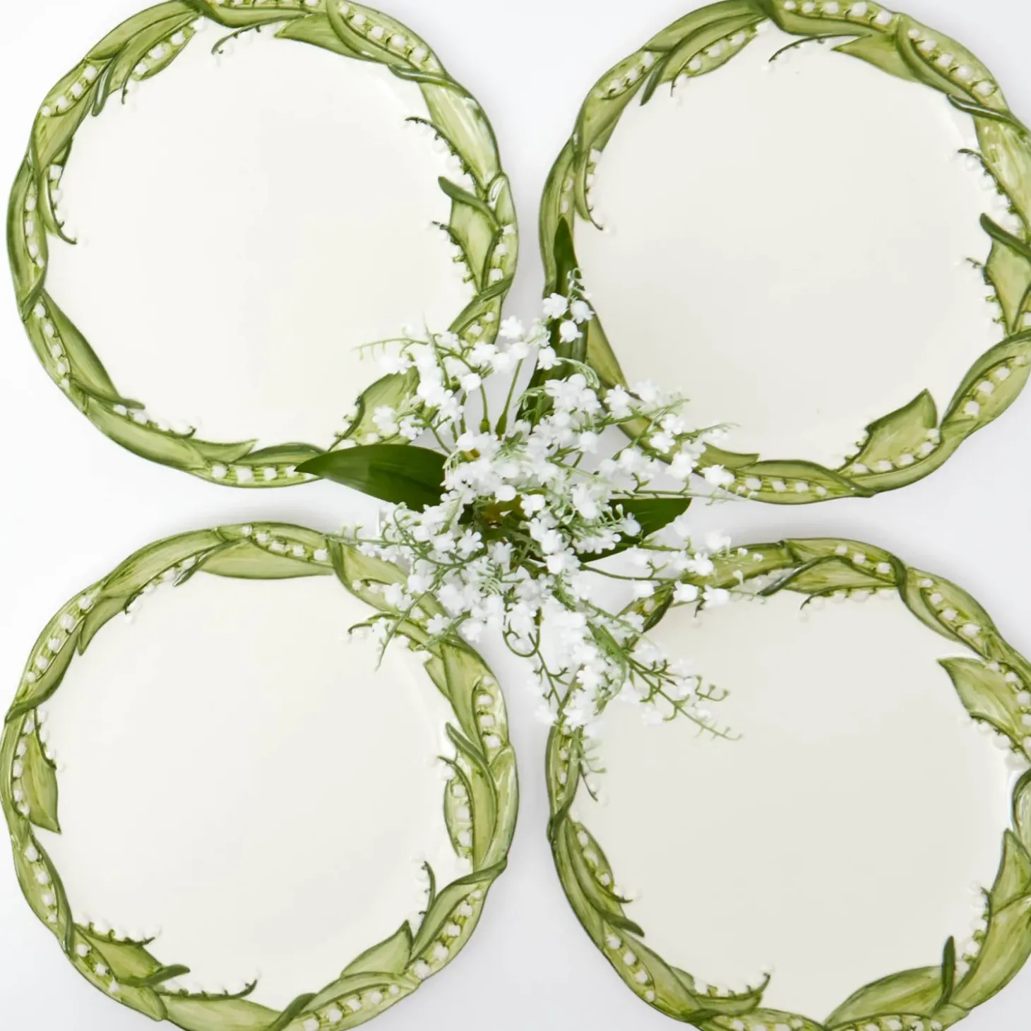 Lily of the Valley Dinner Plates (Set of 4)