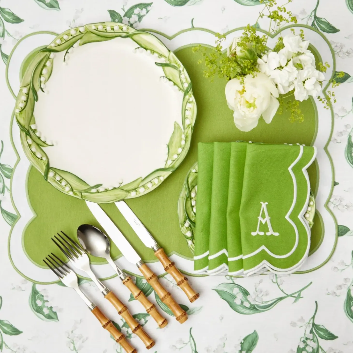 Lily of the Valley Dinner Plates (Set of 4)