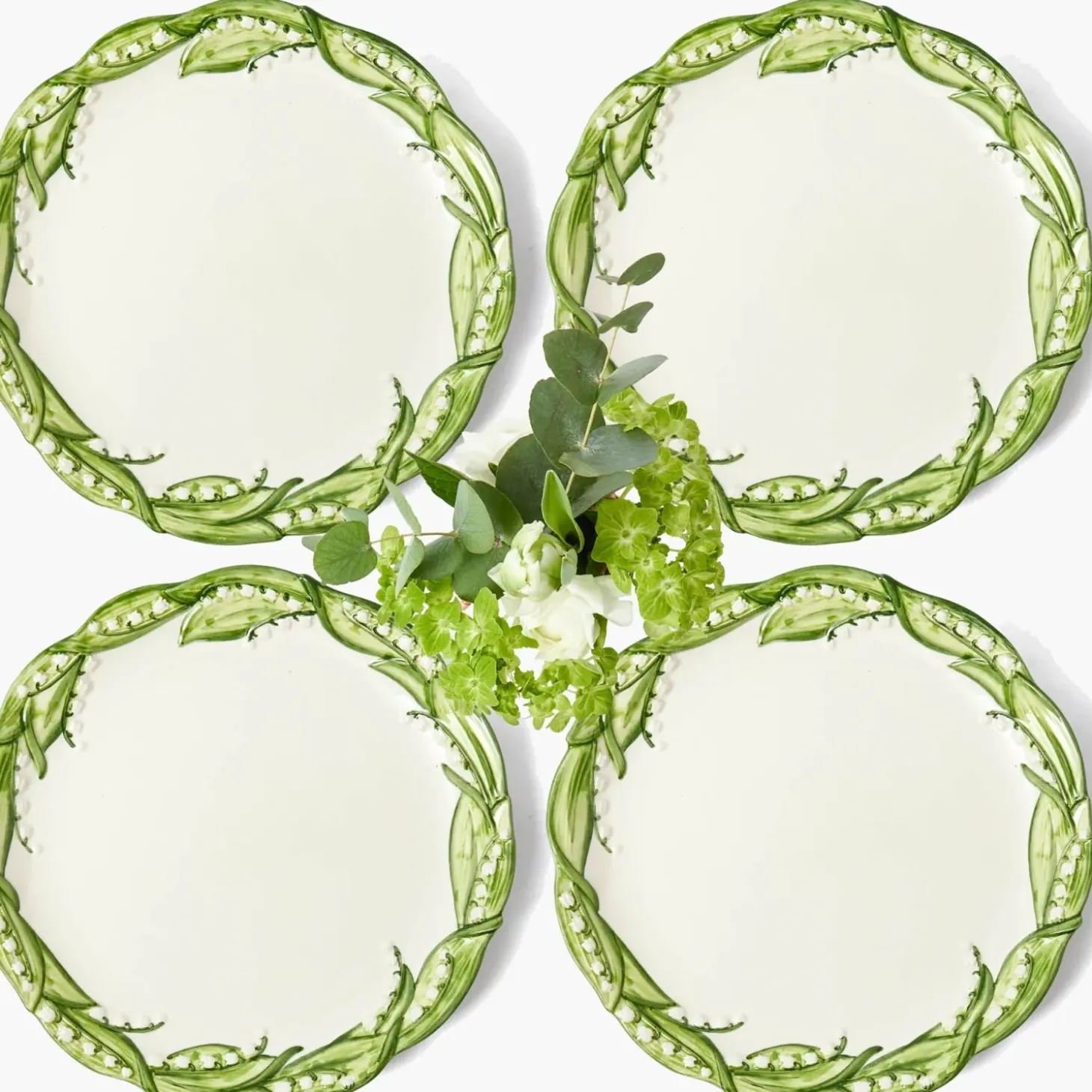 Lily of the Valley Dinner Plates (Set of 4)