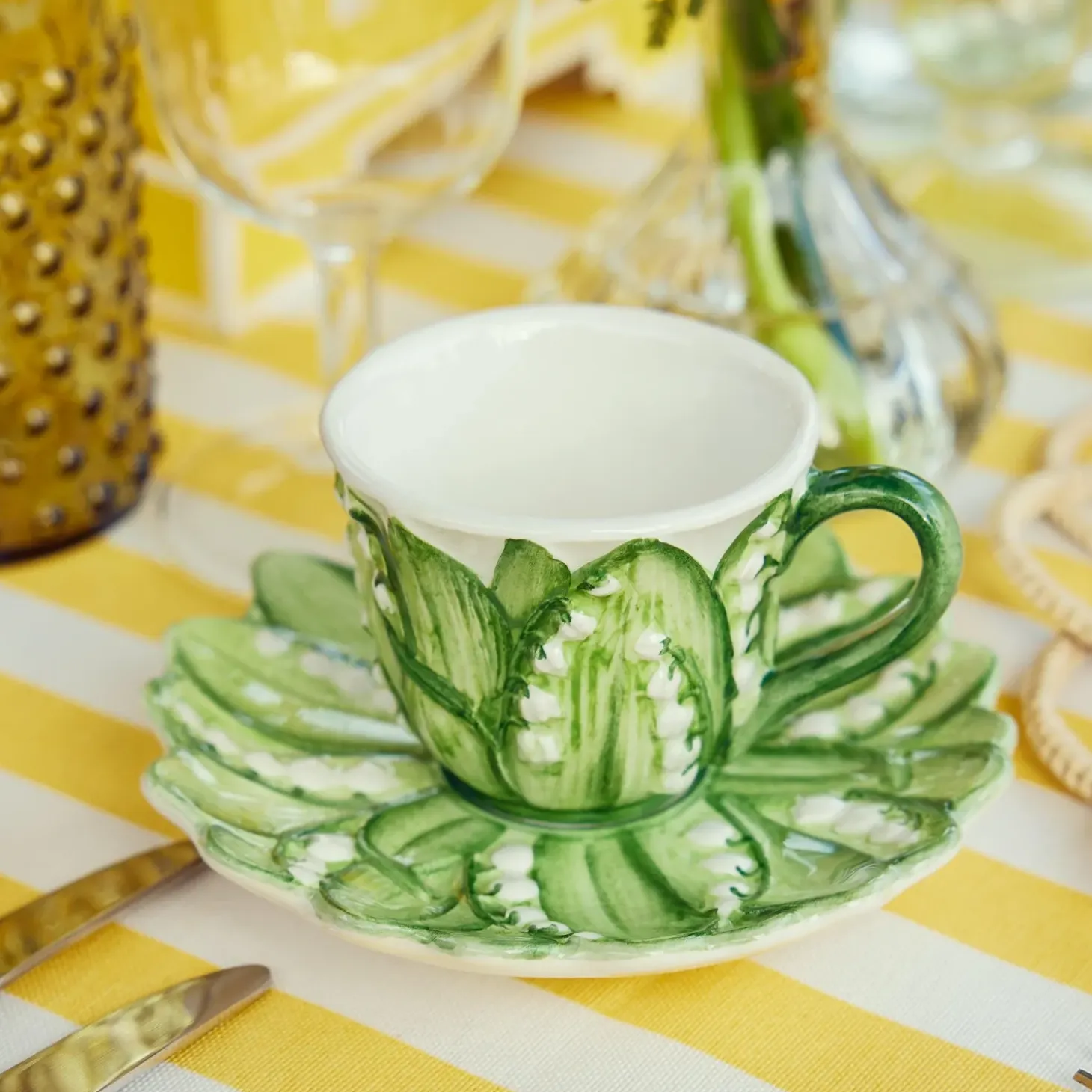 Lily of the Valley Espresso Cup & Saucer