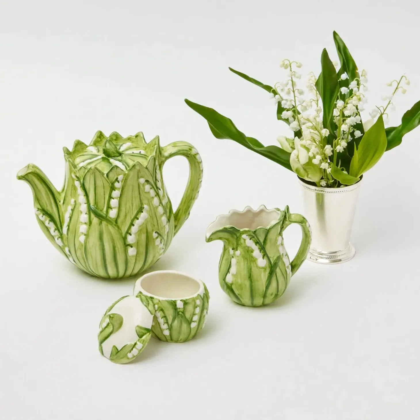 Lily of the Valley Sugar Pot