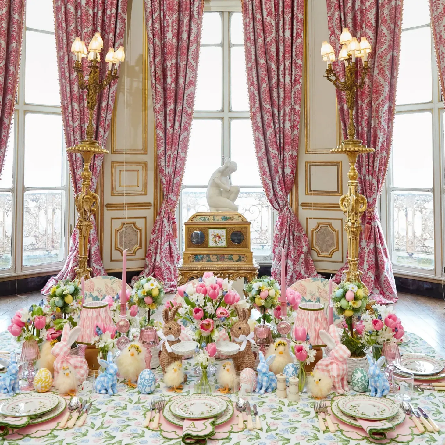 Lily Pink & Green Placemats (Set of 4)
