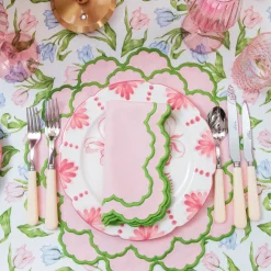 Lily Pink & Green Placemats (Set of 4)