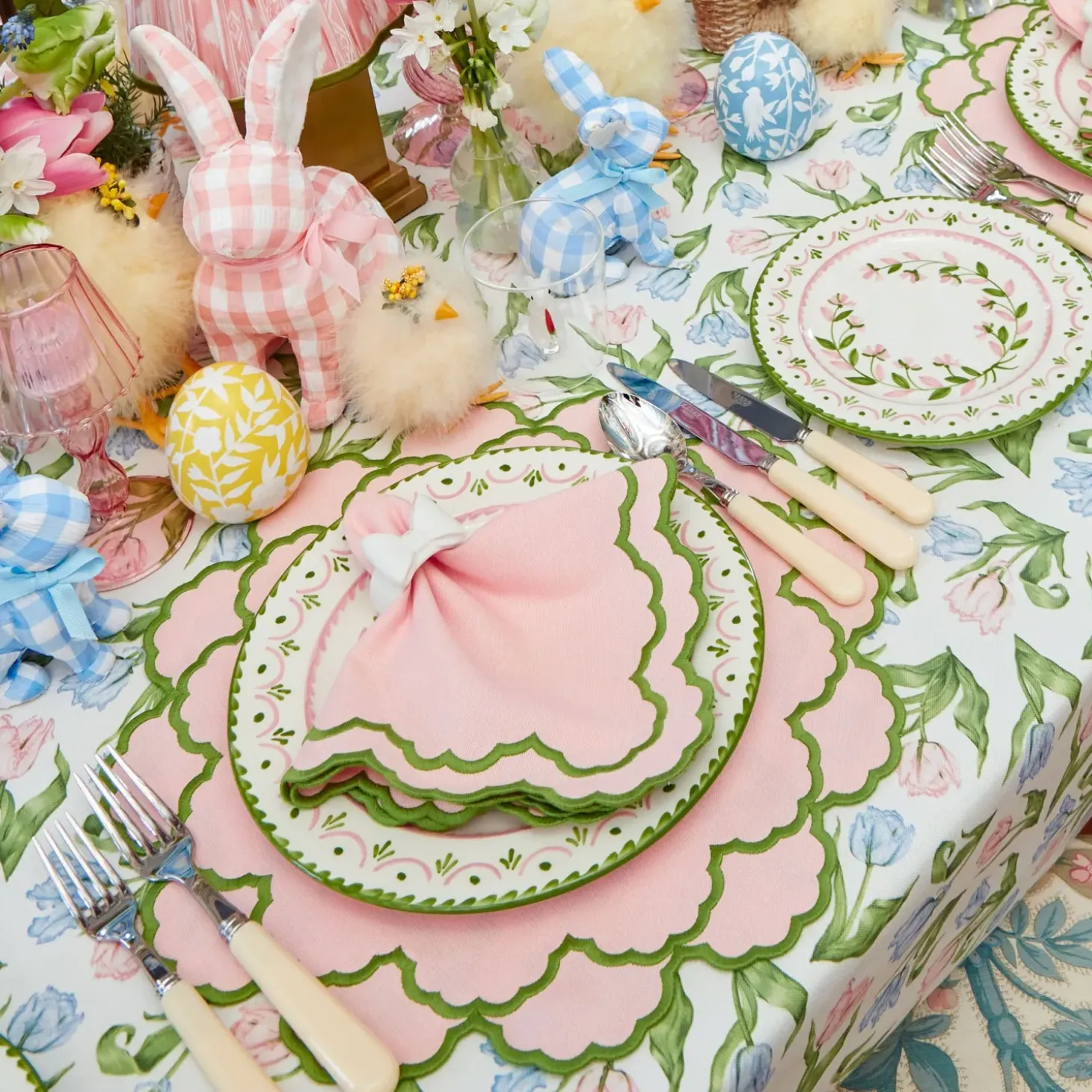 Lily Pink & Green Placemats (Set of 4)