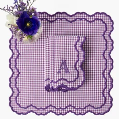 Lily Purple Gingham Napkins (Set of 4)