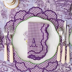 Lily Purple Gingham Napkins (Set of 4)