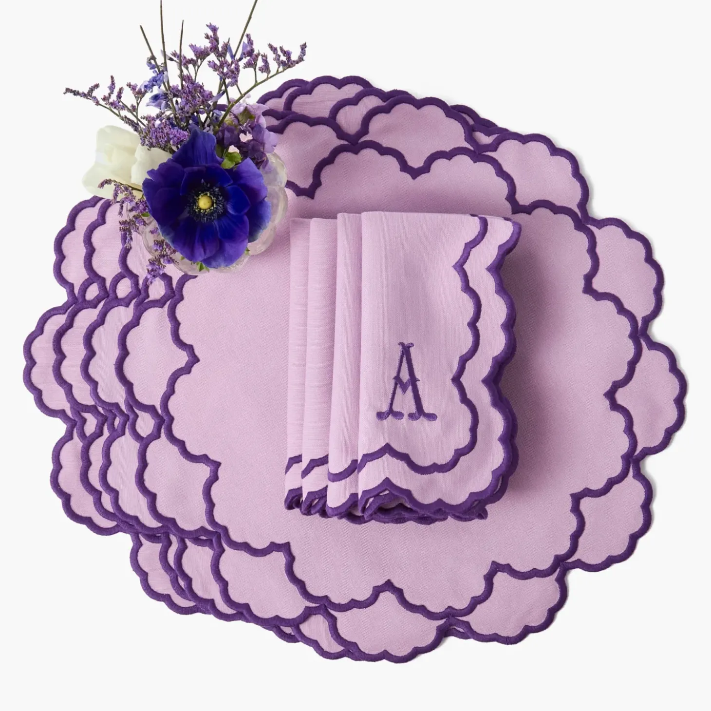 Lily Purple Placemats & Napkins (Set of 4)