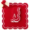 Lily Red & White Napkins (Set of 4)