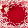 Lily Red & White Placemats (Set of 4)