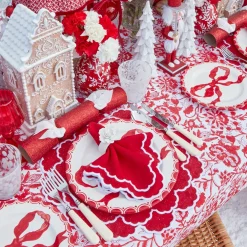 Lily Red & White Placemats (Set of 4)