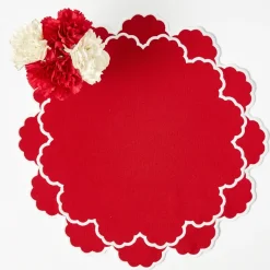 Lily Red & White Placemats (Set of 4)
