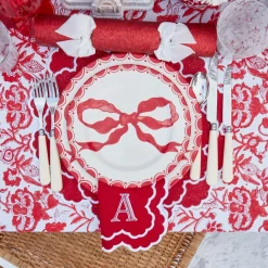 Lily Red & White Placemats & Napkins (Set of 4)