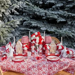 Lily Red & White Placemats & Napkins (Set of 4)