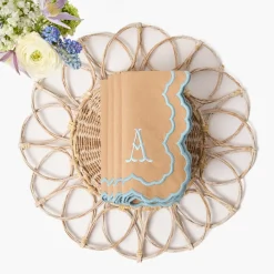 Lily Sand & Blue Napkins (Set of 4)