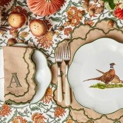 Lily Sand & Green Napkins (Set of 4)