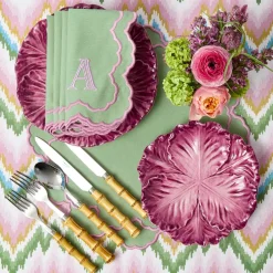 Lily Soft Green & Pink Placemats & Napkins (Set of 4)