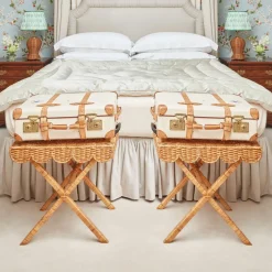 Lucca Rattan Luggage Rack