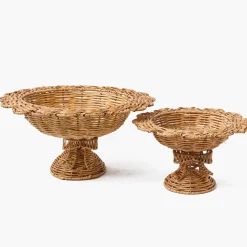 Luciana Bow Rattan Scalloped Bowl