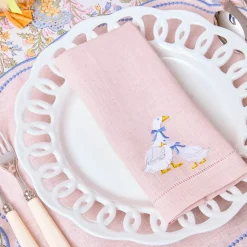 Lucy Goose Pink Linen Napkins (Set of 4)