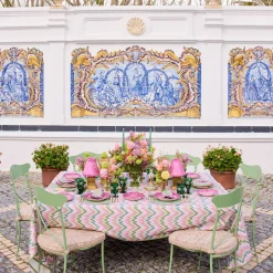 Magdalena Green & Pink Tablecloth