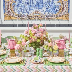 Magdalena Green & Pink Tablecloth