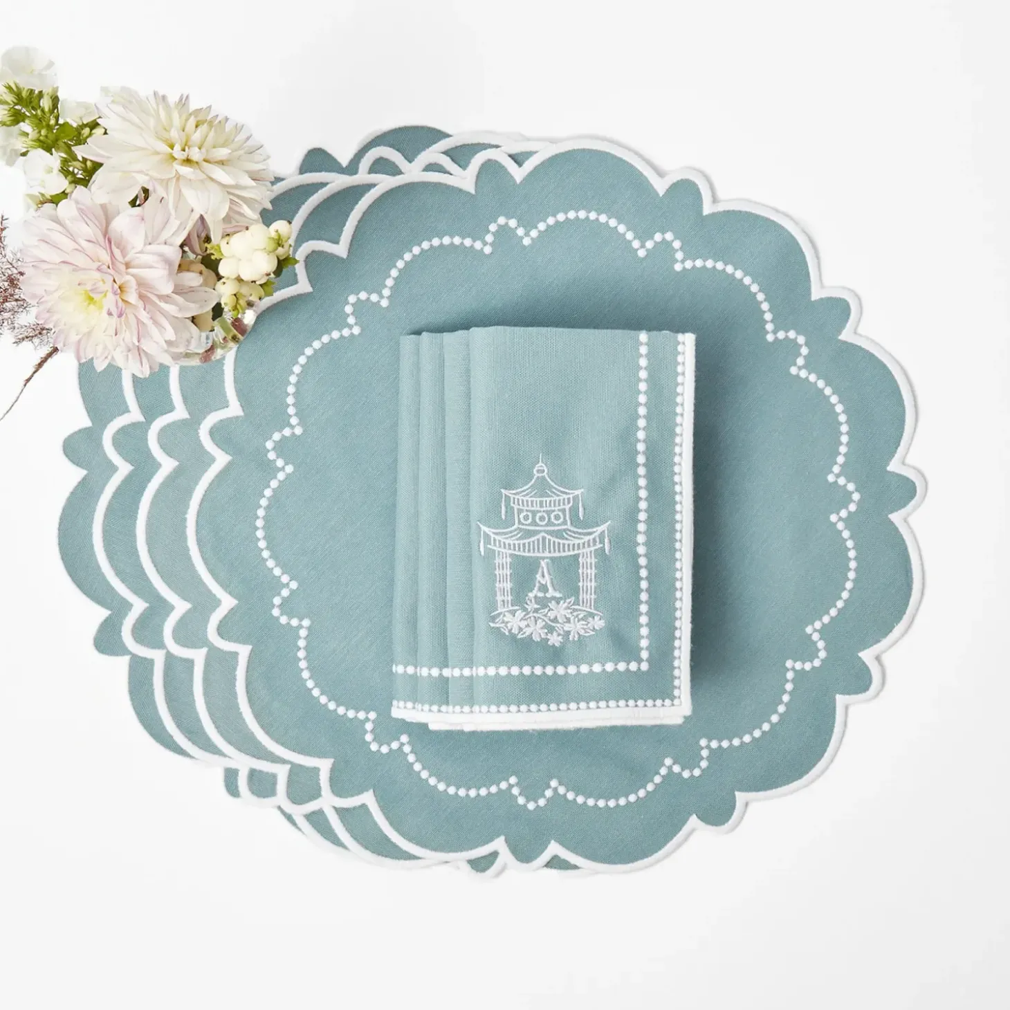 Mariana Duck Egg Placemats & Napkins (Set of 4)