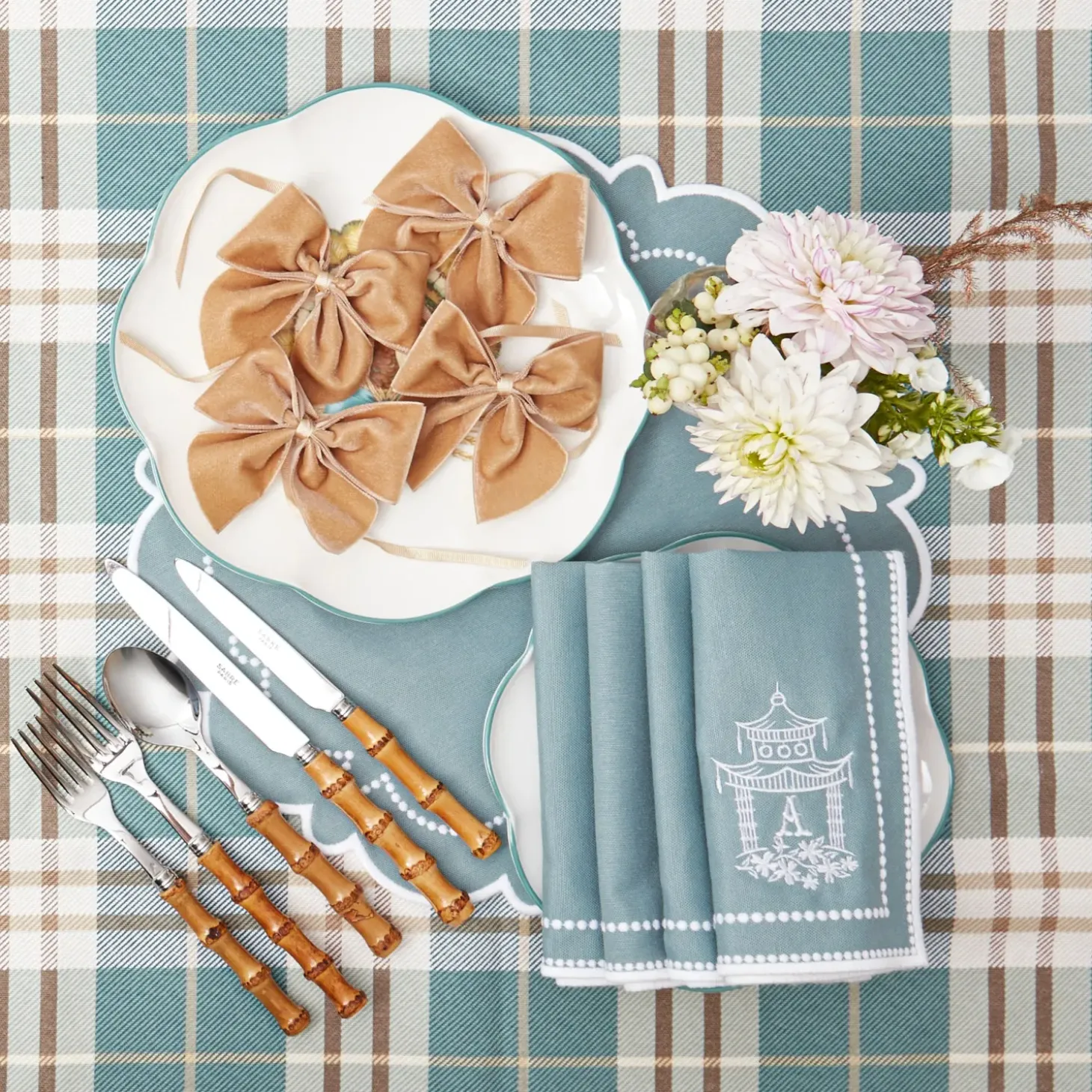 Mariana Duck Egg Placemats & Napkins (Set of 4)