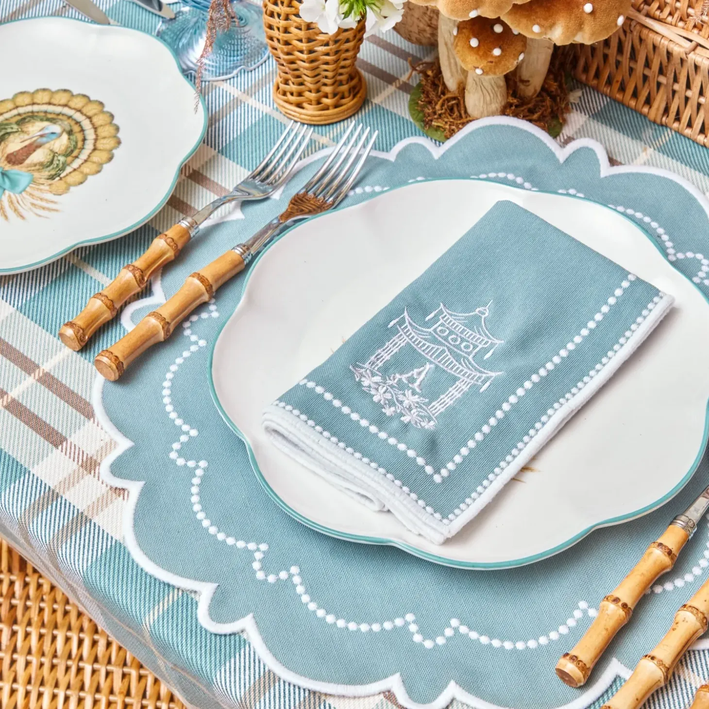 Mariana Duck Egg Placemats & Napkins (Set of 4)