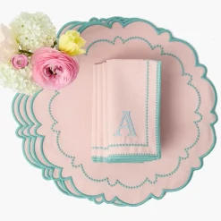 Mariana Pink & Duck Egg Placemats & Napkins (Set of 4)