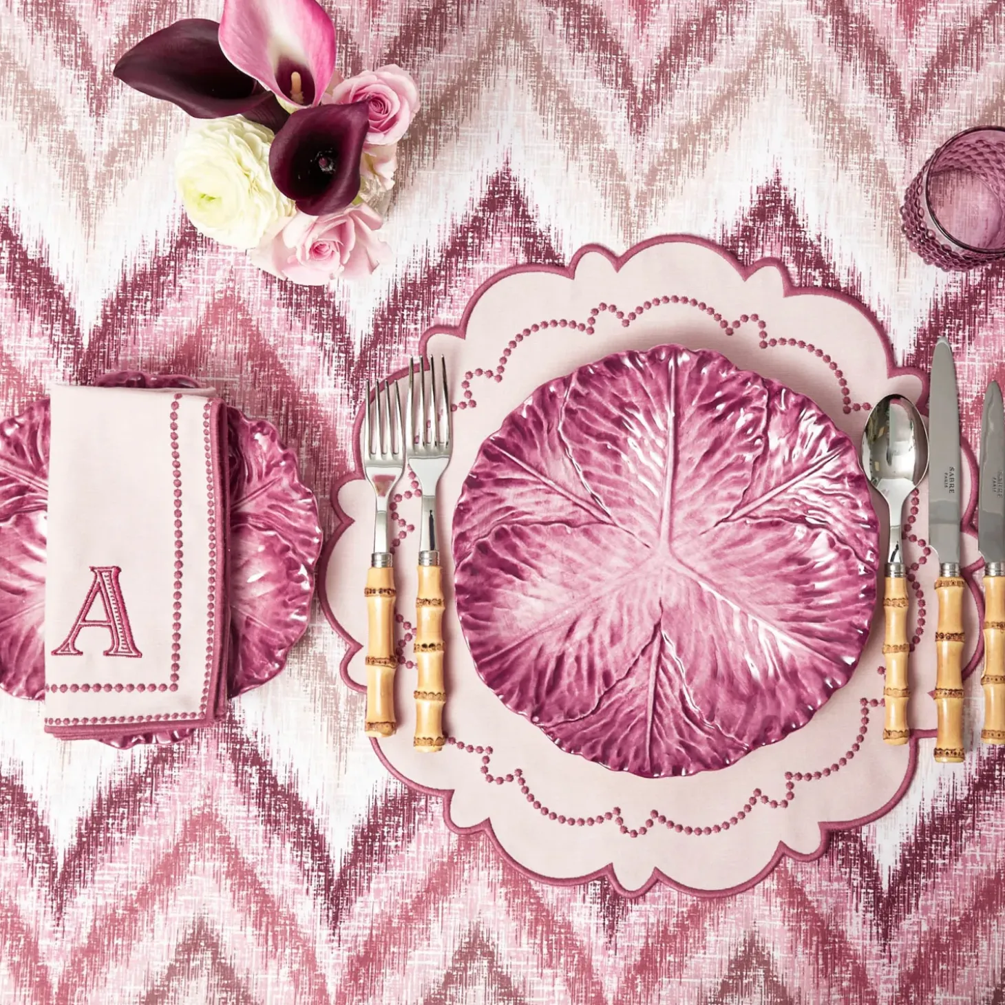 Mariana Pink Placemats & Napkins (Set of 4)