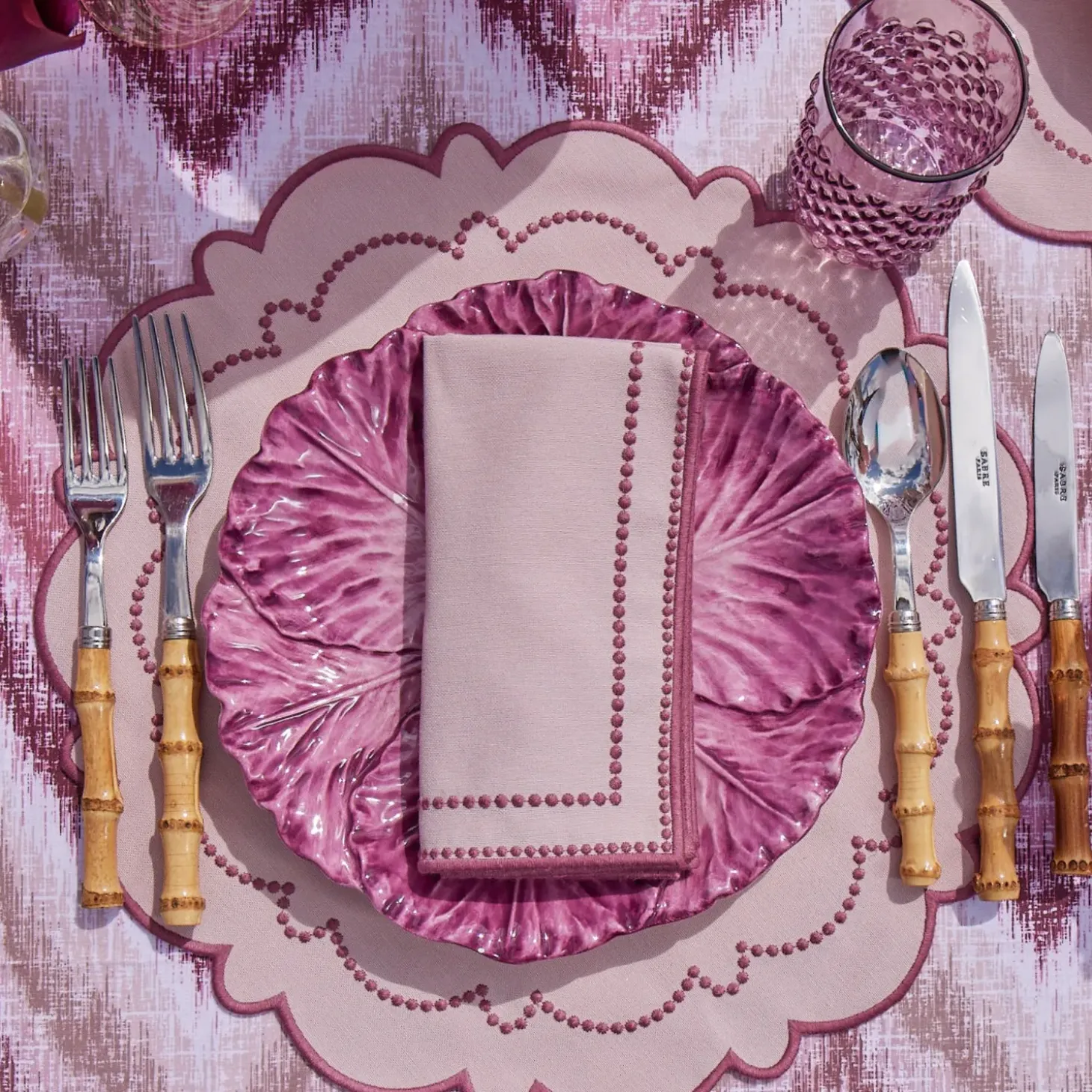 Mariana Pink Placemats & Napkins (Set of 4)