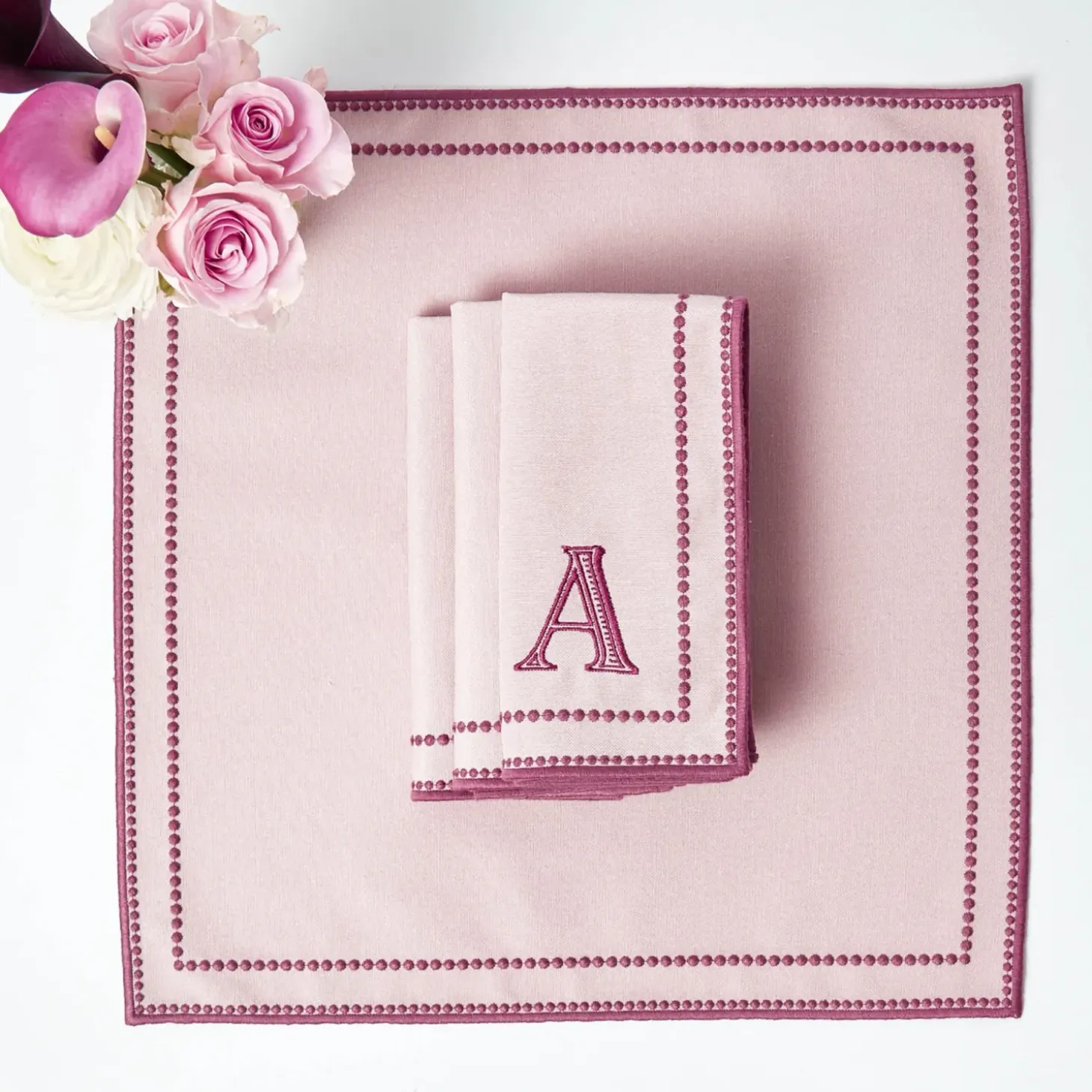 Mariana Pink Placemats & Napkins (Set of 4)