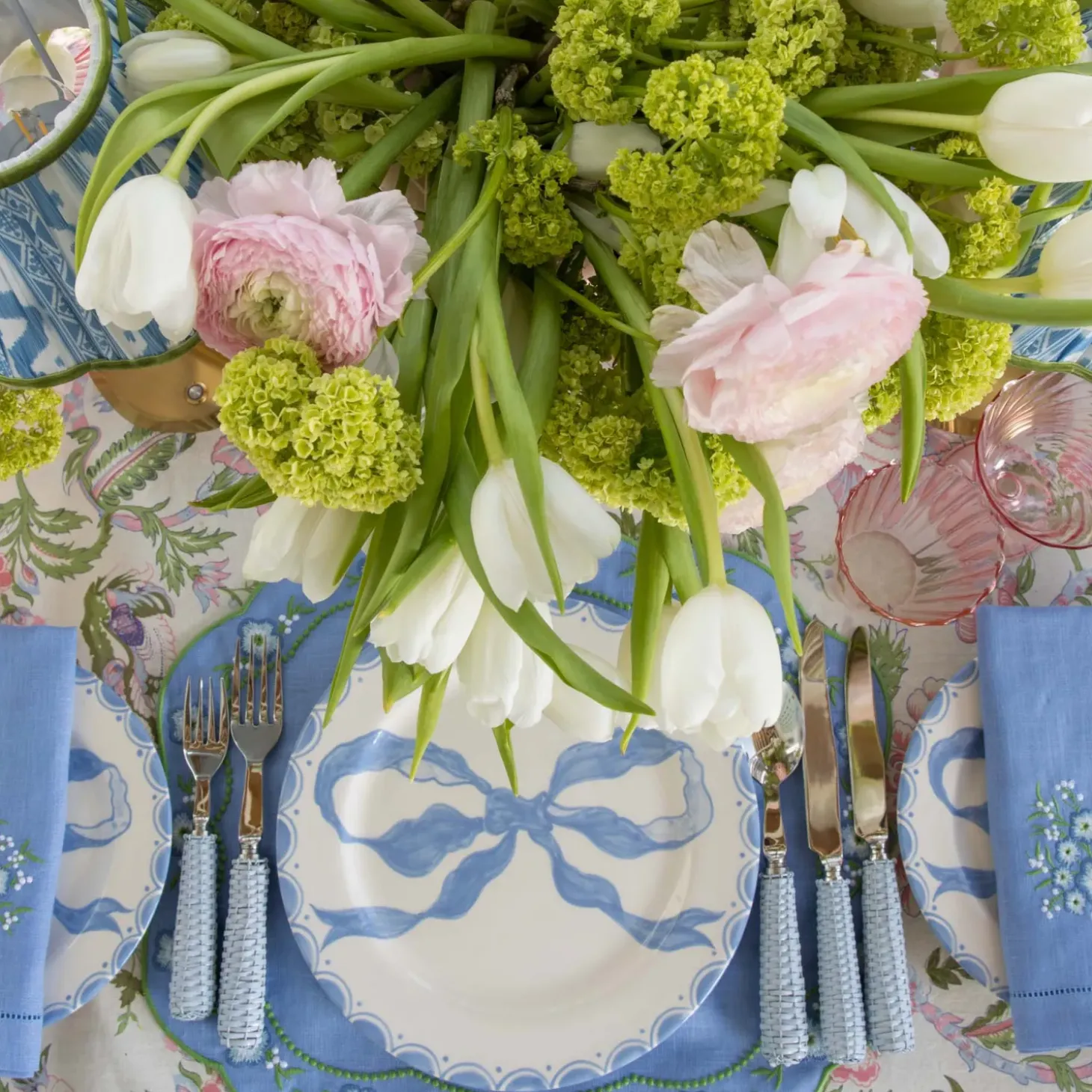 Marilyn Blue Bow Dinner & Starter Plates (Set of 8)