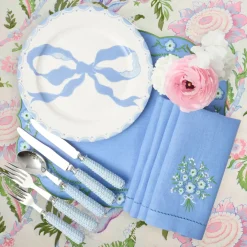 Marilyn Blue Bow Dinner Plates (Set of 4)