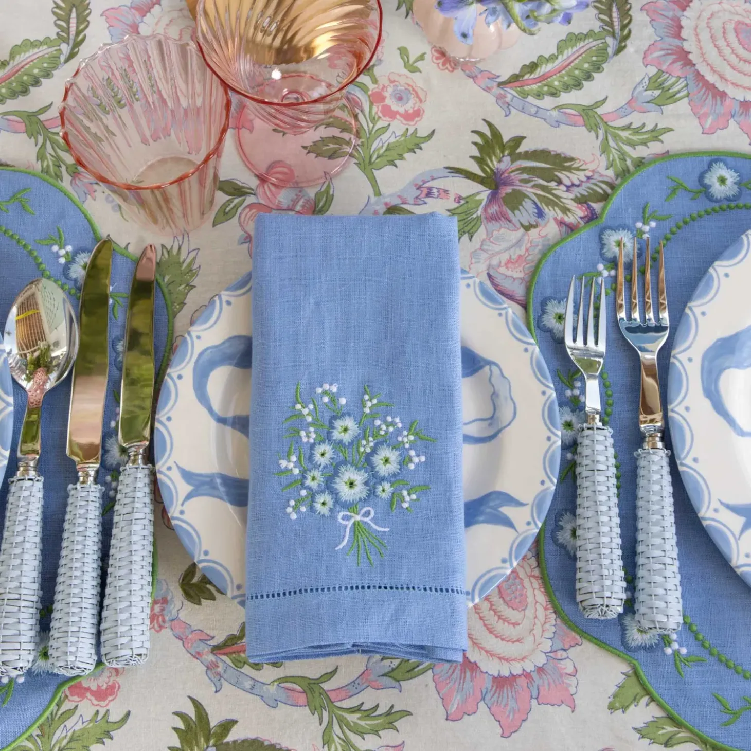 Marilyn Blue Bow Dinner Plates (Set of 4)