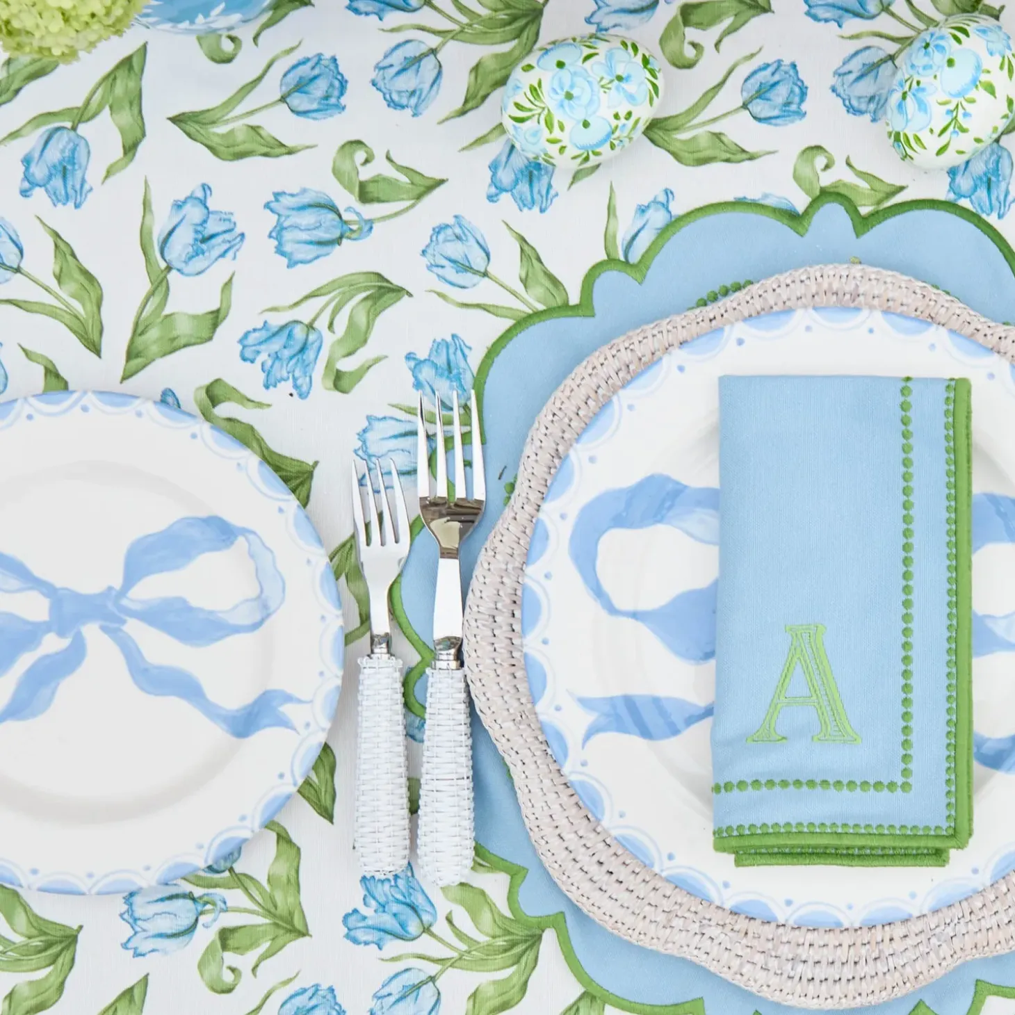 Marilyn Blue Bow Dinner Plates (Set of 4)
