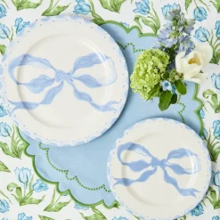 Marilyn Blue Bow Dinner Plates (Set of 4)