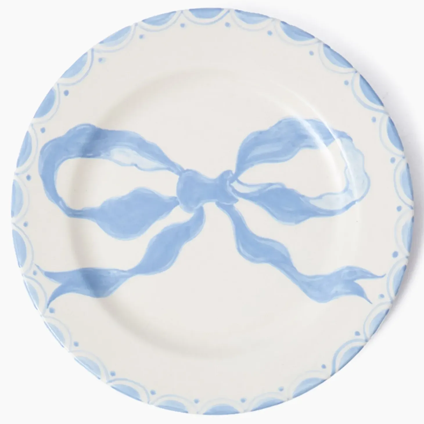 Marilyn Blue Bow Dinner Plate