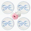Marilyn Blue Bow Starter Plates (Set of 4)