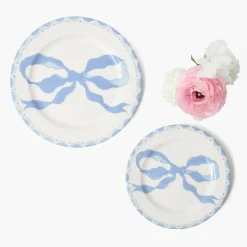 Marilyn Blue Bow Starter Plate