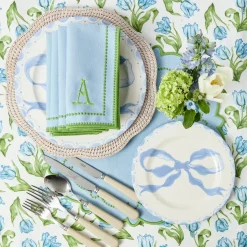 Marilyn Blue Bow Starter Plate