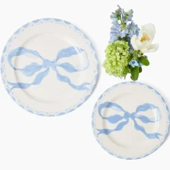 Marilyn Blue Bow Starter Plate