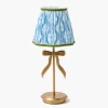 Marilyn Bow Rechargeable Lamp with Blue & Green Ikat Shade (18cm)