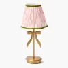 Marilyn Bow Rechargeable Lamp with Pink & Green Ikat Shade (18cm)