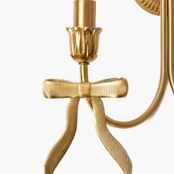 Marilyn Bow Rechargeable Double Wall Light with Cream Shades (14cm)