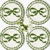 Marilyn Forest Green Bow Dinner & Starter Plates (Set of 8)