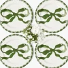 Marilyn Forest Green Bow Dinner Plates (Set of 4)