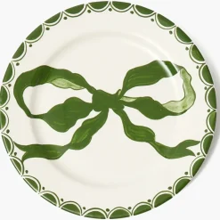 Marilyn Forest Green Bow Dinner Plates (Set of 4)